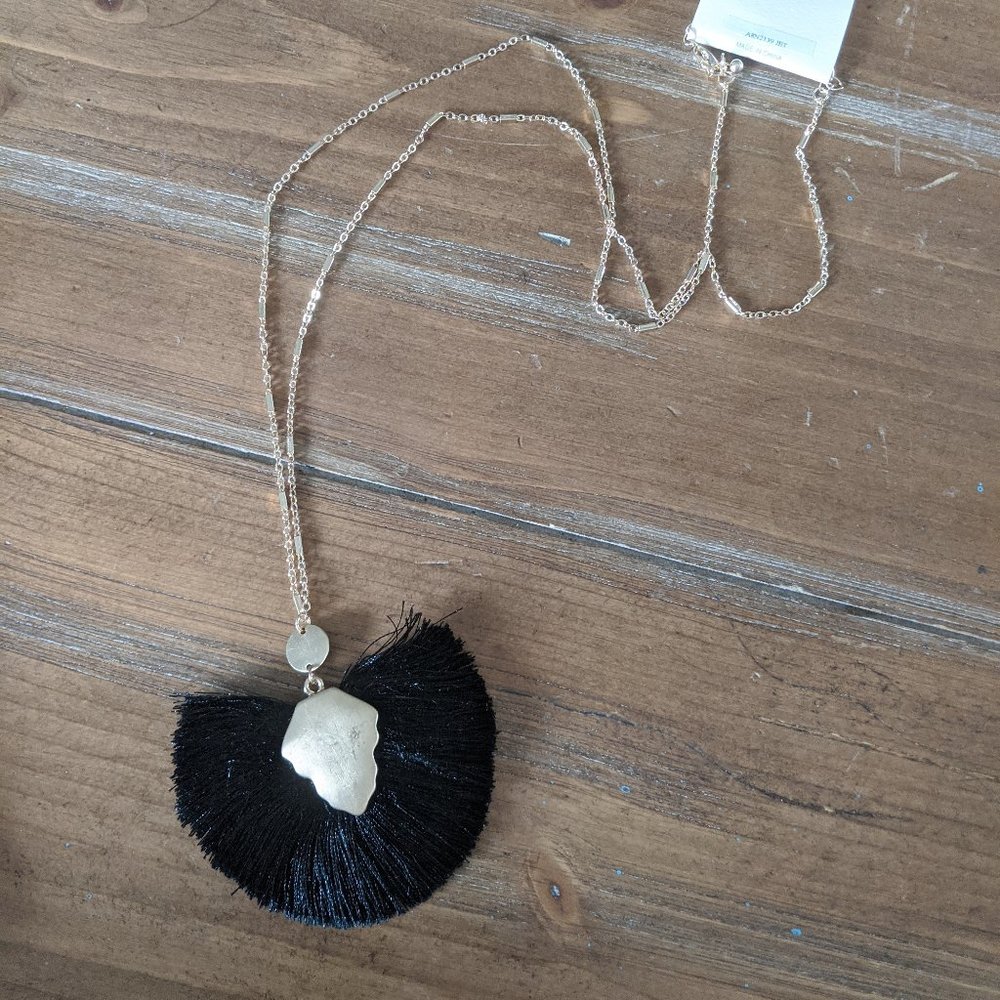 Bohemian Black Tassel Necklace